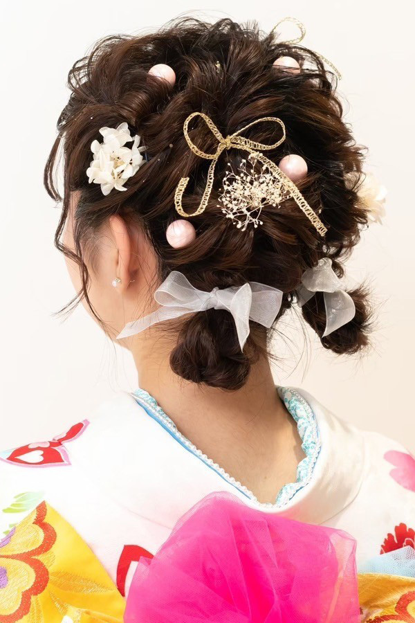 静岡のフィーノ記念日で撮影した成人式の記念写真のヘアメイク