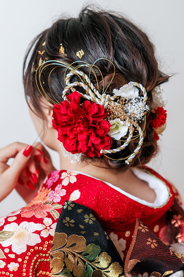 静岡のフィーノ記念日で撮影した成人式の記念写真のヘアメイク