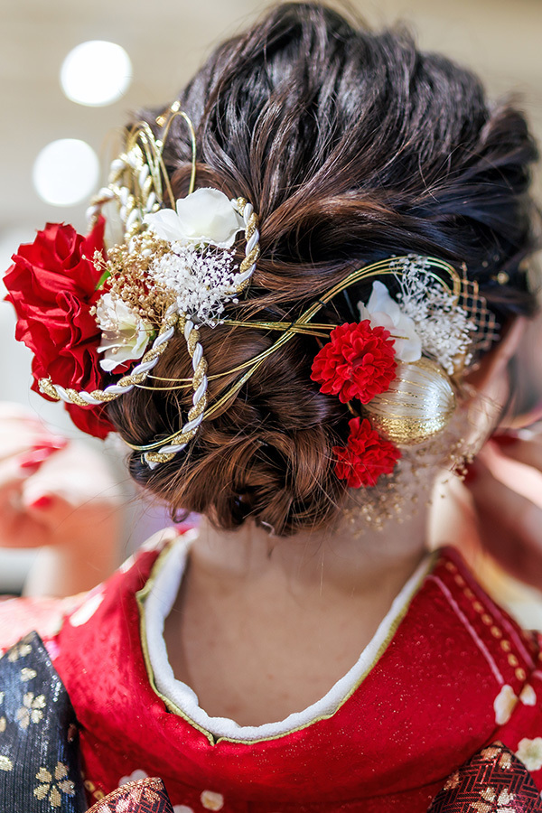 静岡のフィーノ記念日で撮影した成人式の記念写真のヘアメイク