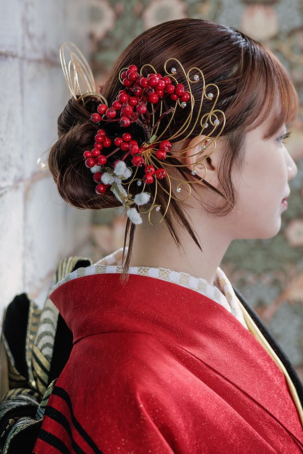 静岡のフィーノ記念日で撮影した成人式の記念写真のヘアメイク