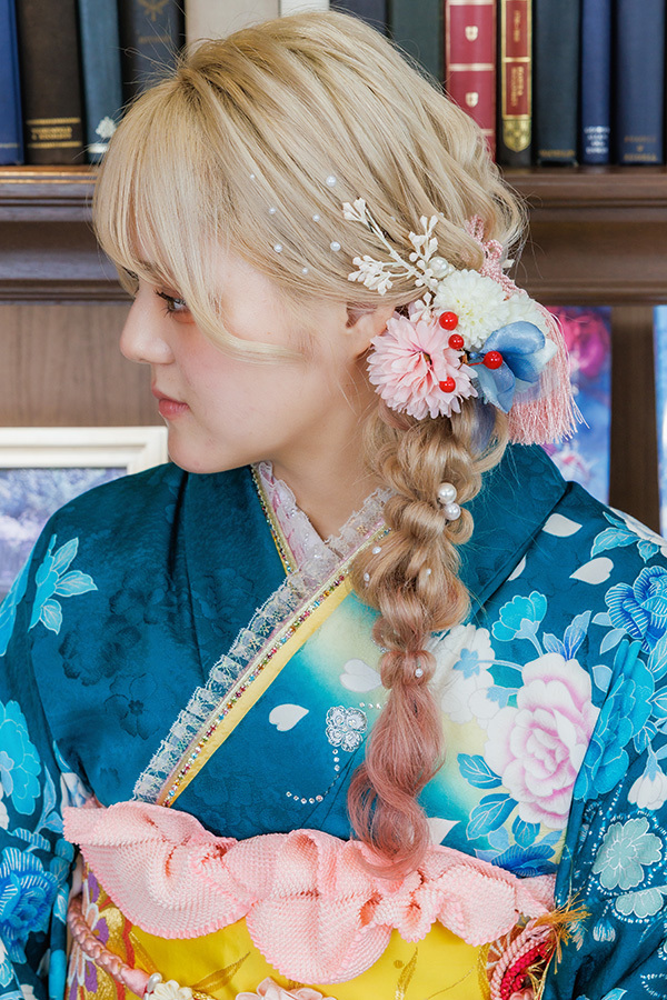 静岡のフィーノ記念日で撮影した成人式の記念写真のヘアメイク