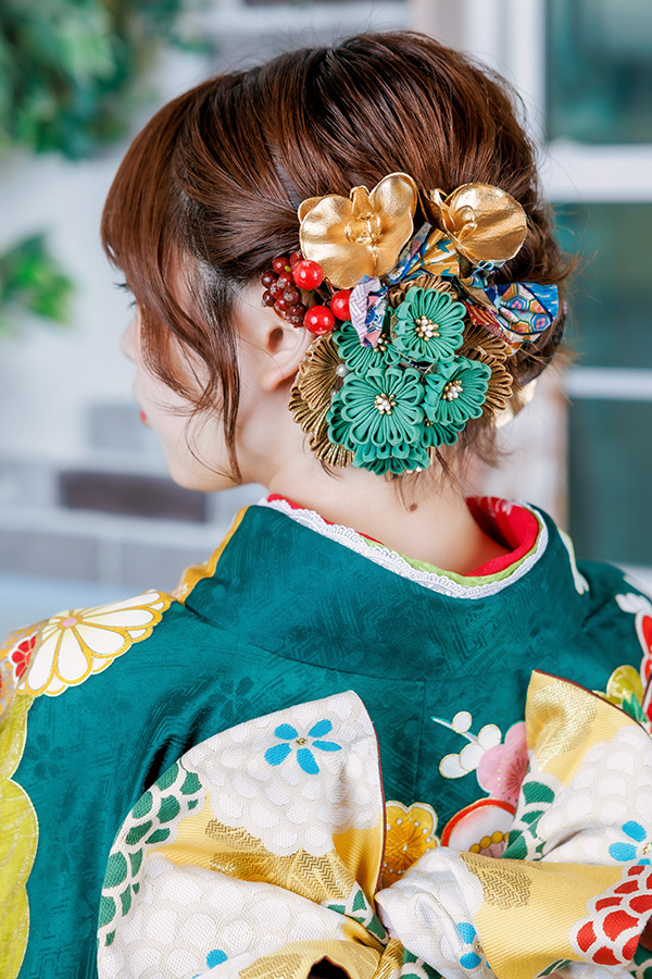 静岡のフィーノ記念日で撮影した成人式の記念写真のヘアメイク