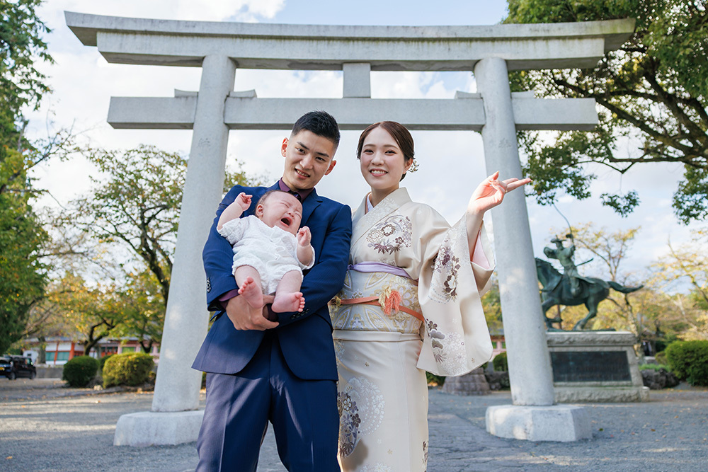 静岡市・富士市・沼津市のドレス専門店フィーノ記念日のお宮参り記念写真・記念撮影