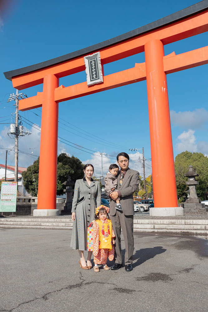 静岡市・富士市・沼津市のドレス専門店フィーノ記念日の七五三の記念写真・記念撮影