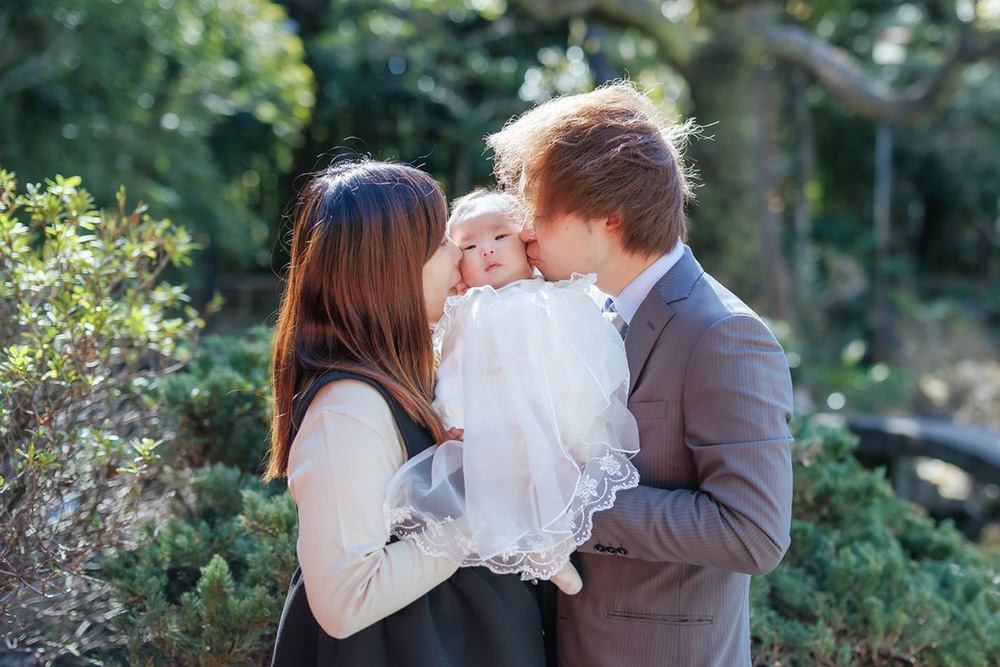 富士市の記念写真撮影・フィーノ富士店の三日市神社でのお宮参りの撮影