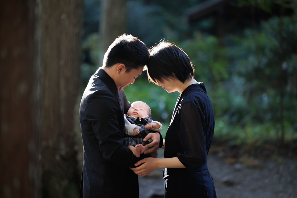 富士市の記念写真撮影・フィーノ富士店の小國神社でのお宮参りの撮影