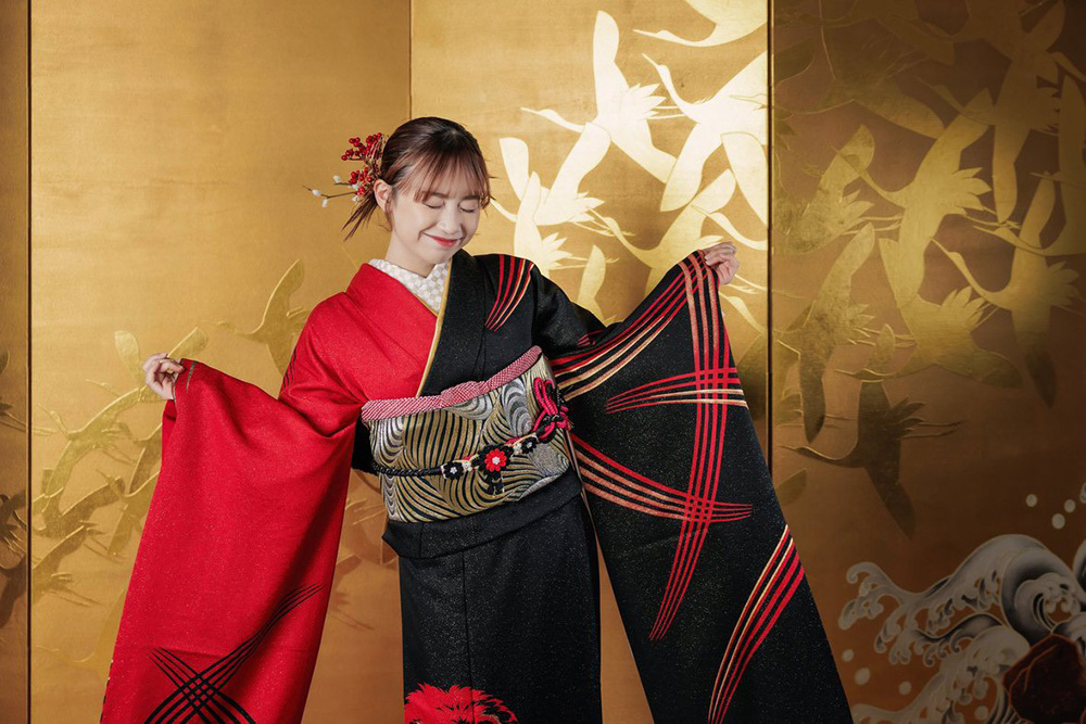 富士市の記念写真撮影・フィーノ富士店のスタジオでの成人式前撮りの撮影