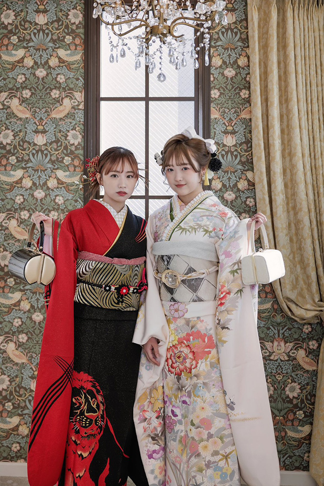 富士市の記念写真撮影・フィーノ富士店のスタジオでの成人式前撮りの撮影