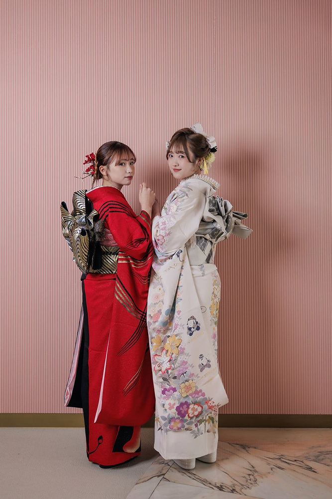 富士市の記念写真撮影・フィーノ富士店のスタジオでの成人式前撮りの撮影