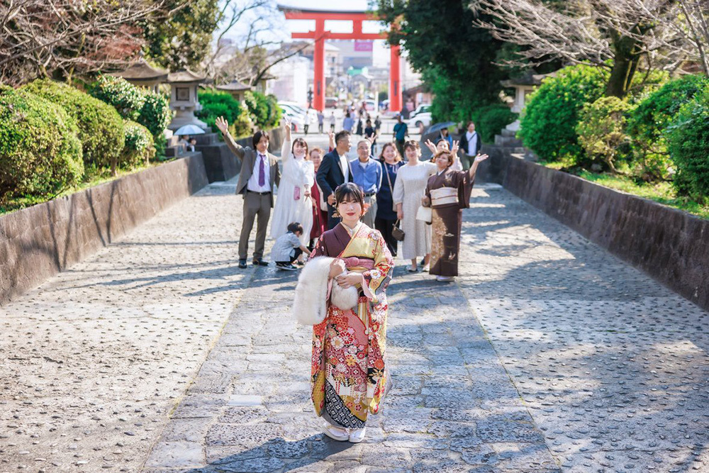富士市の記念写真撮影・フィーノ富士店の富士宮浅間大社での成人式前撮りの撮影