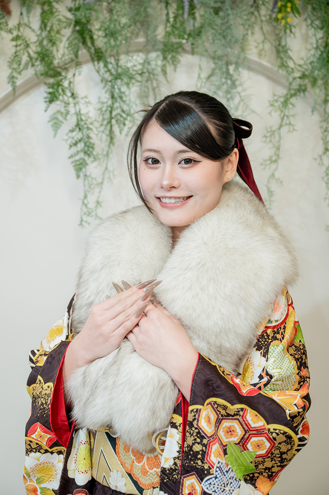 富士市成人式の記念写真撮影・フィーノ富士店のスタジオでの成人式前撮りの撮影