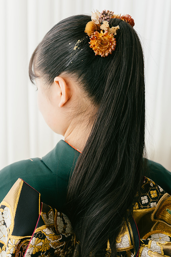 静岡のフィーノ記念日で撮影した成人式の記念写真のヘアメイク