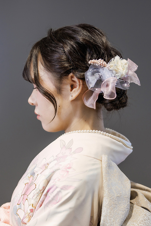 静岡のフィーノ記念日で撮影した成人式の記念写真のヘアメイク
