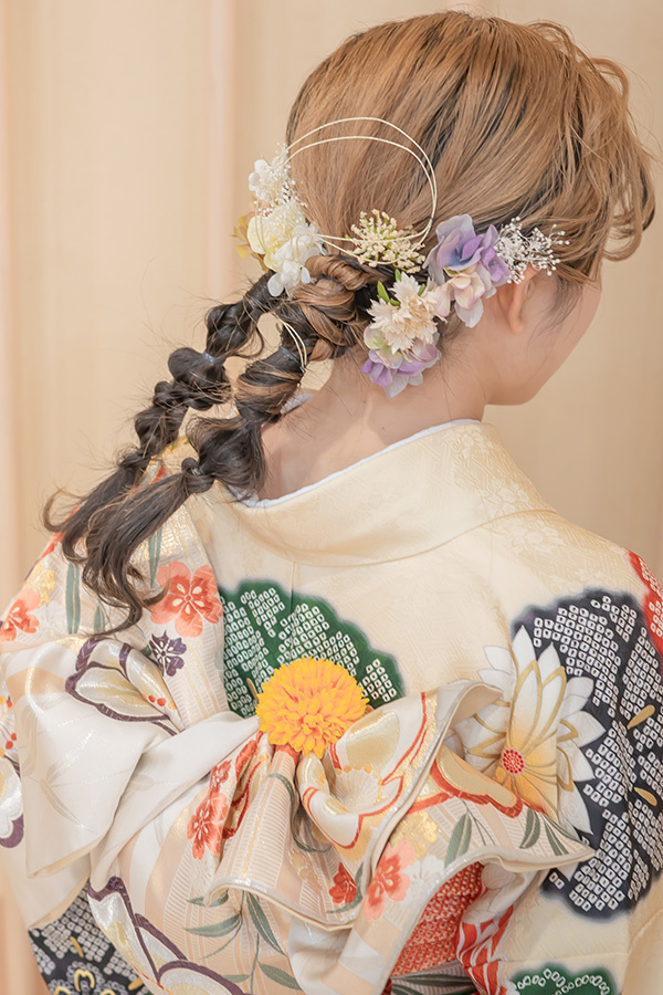 静岡のフィーノ記念日で撮影した成人式の記念写真のヘアメイク