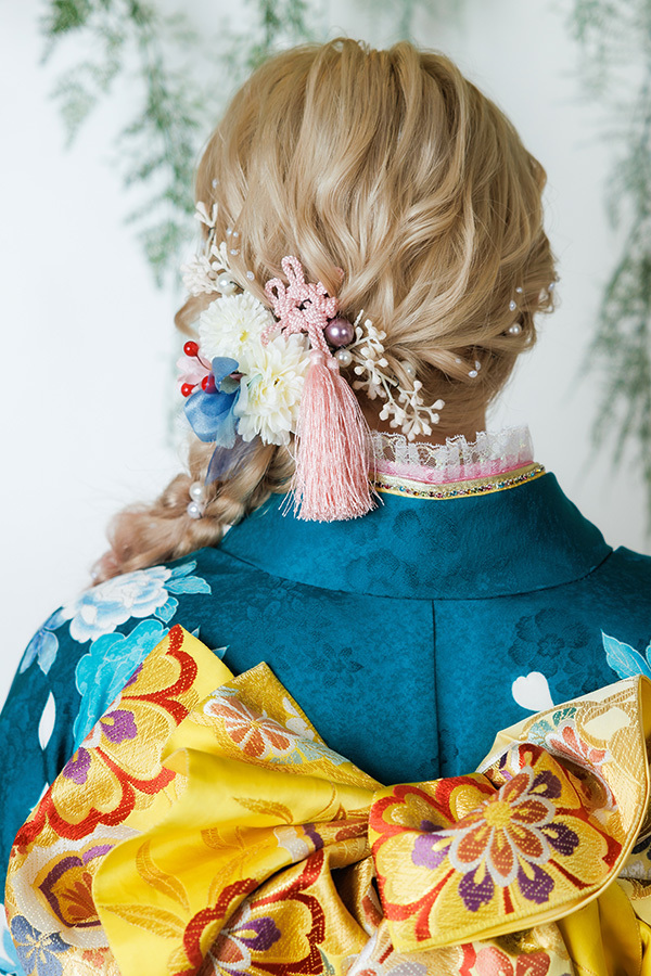 静岡のフィーノ記念日で撮影した成人式の記念写真のヘアメイク