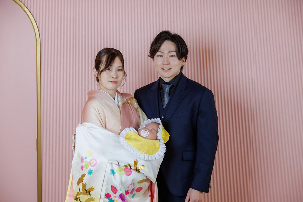 富士市の記念写真撮影・フィーノ富士店のスタジオでのお宮参りの撮影