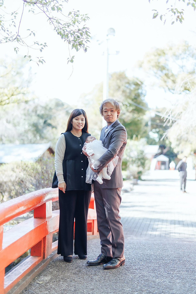 富士市の記念写真撮影・フィーノ富士店の三日市神社でのお宮参りの撮影