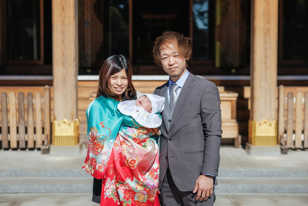 富士市の記念写真撮影・フィーノ富士店の三日市神社でのお宮参りの撮影