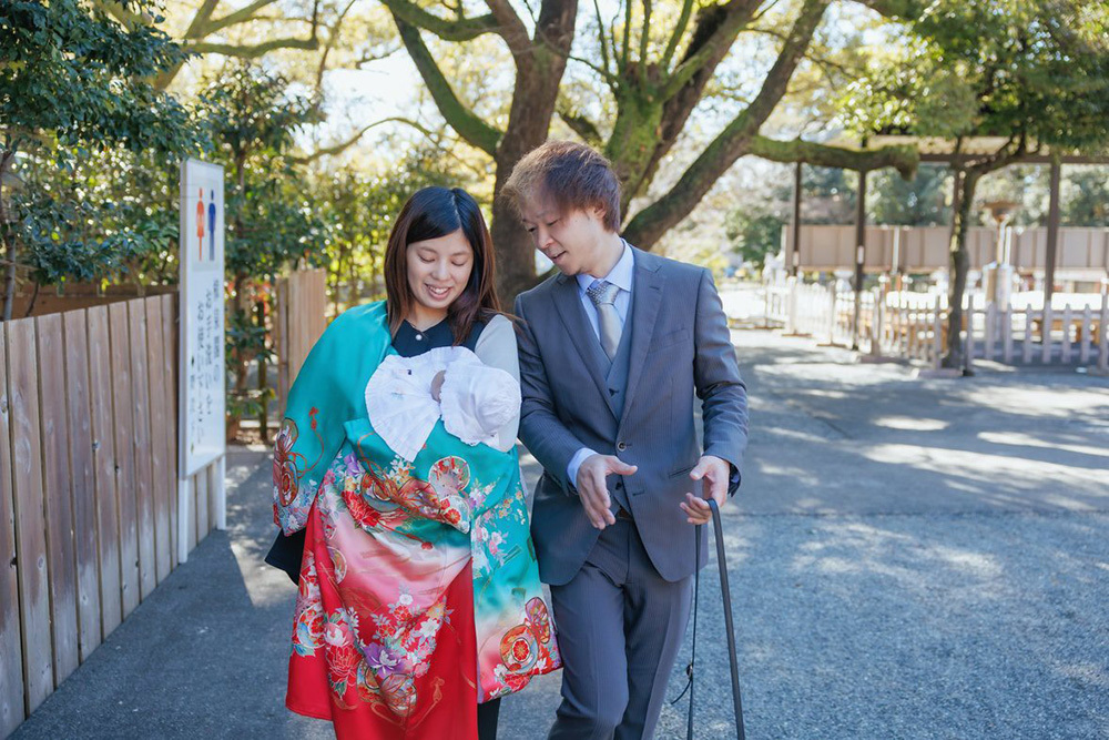 富士市の記念写真撮影・フィーノ富士店の三日市神社でのお宮参りの撮影