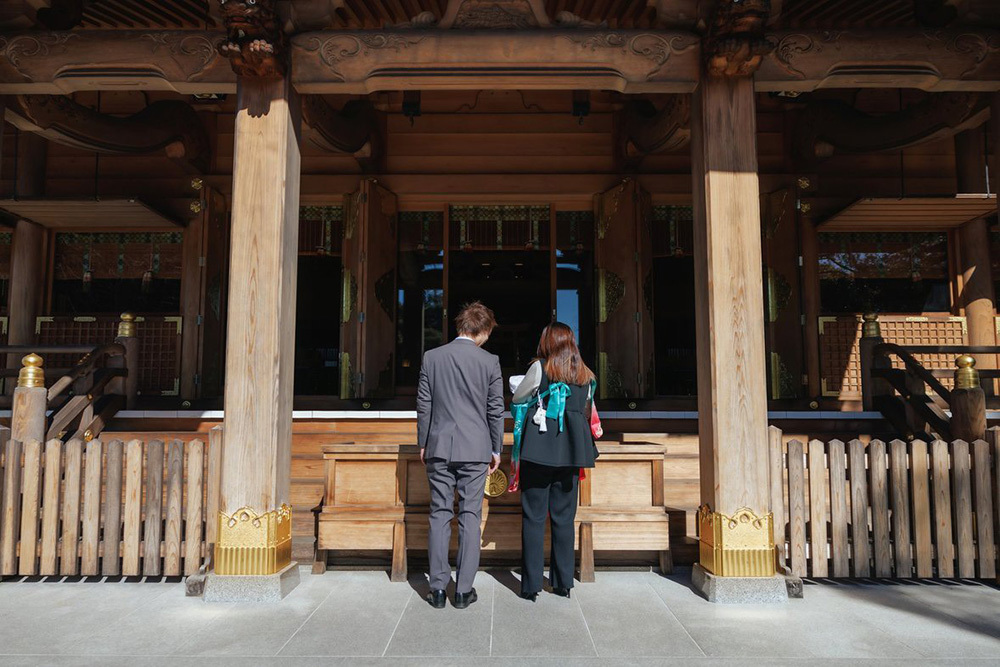 富士市の記念写真撮影・フィーノ富士店の三日市神社でのお宮参りの撮影