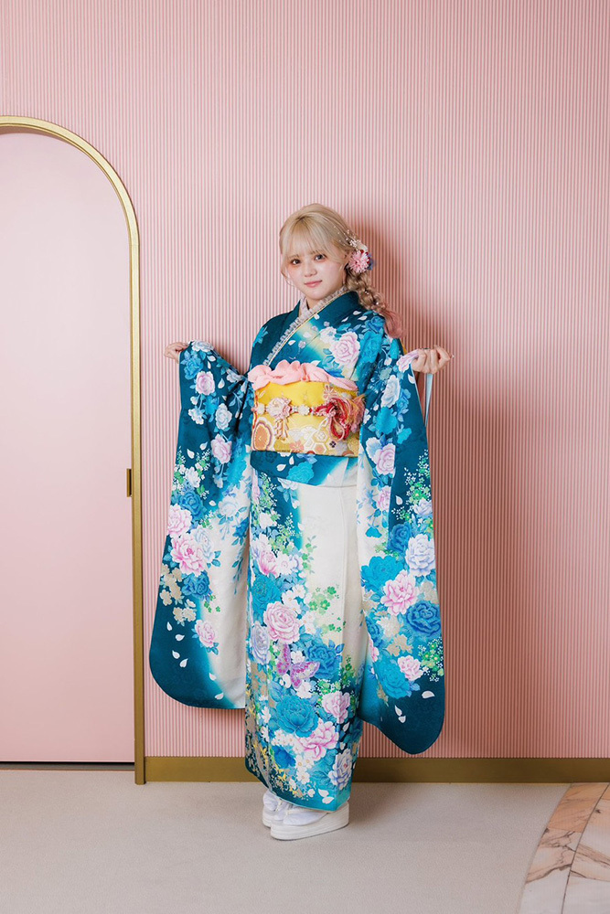 富士市の記念写真撮影・フィーノ富士店のスタジオでの成人式前撮りの撮影