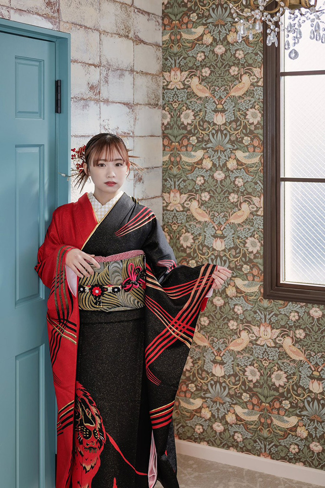 富士市の記念写真撮影・フィーノ富士店のスタジオでの成人式前撮りの撮影