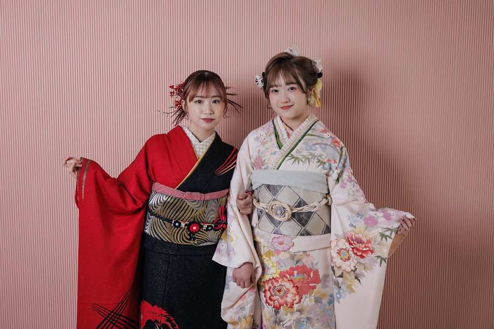 富士市の記念写真撮影・フィーノ富士店のスタジオでの成人式前撮りの撮影