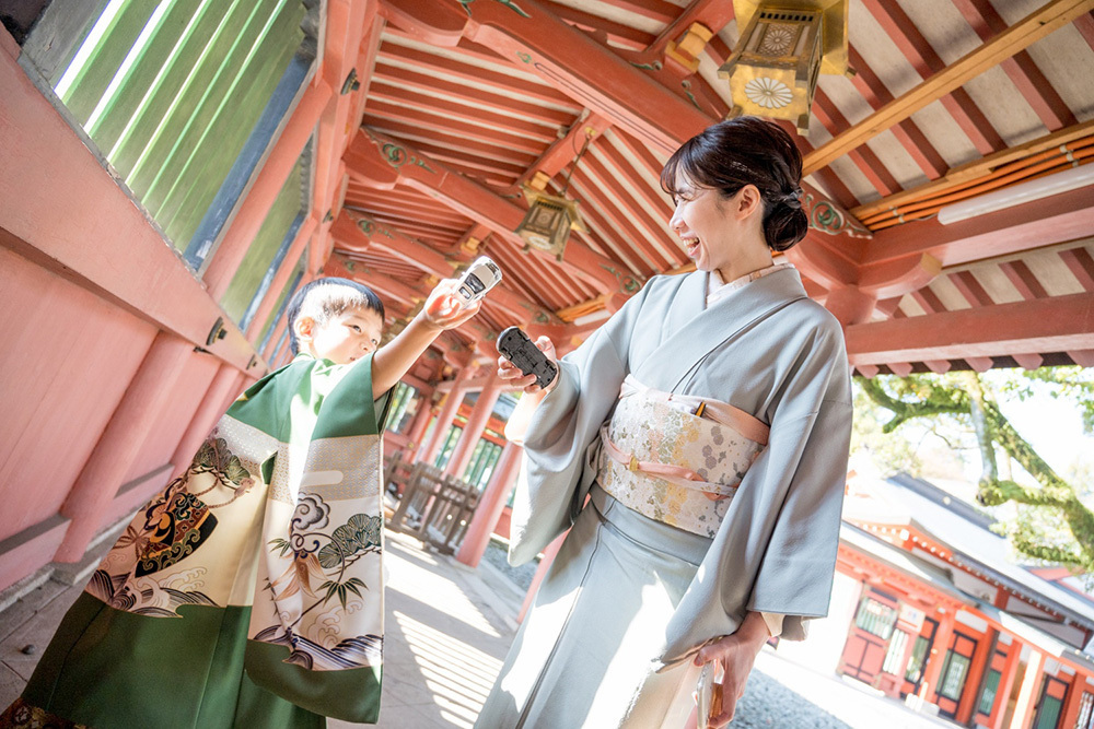 富士市の記念写真撮影・フィーノ富士店の富士宮浅間大社での七五三の撮影